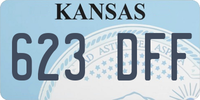 KS license plate 623DFF