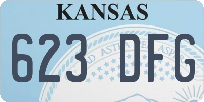 KS license plate 623DFG