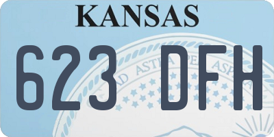 KS license plate 623DFH