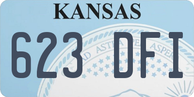 KS license plate 623DFI