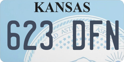 KS license plate 623DFN