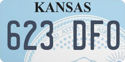 KS license plate 623DFO