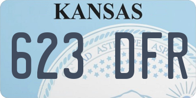 KS license plate 623DFR