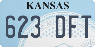 KS license plate 623DFT