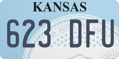 KS license plate 623DFU