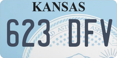 KS license plate 623DFV