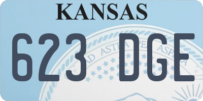 KS license plate 623DGE