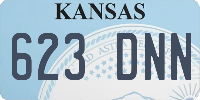 KS license plate 623DNN
