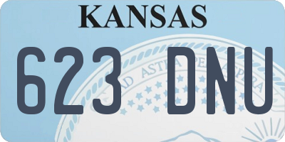 KS license plate 623DNU