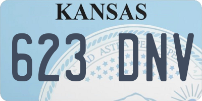 KS license plate 623DNV