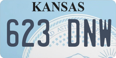 KS license plate 623DNW