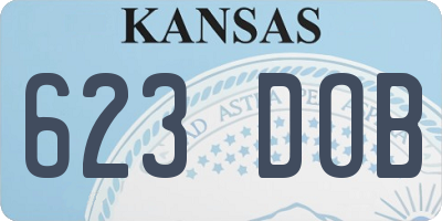 KS license plate 623DOB