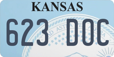 KS license plate 623DOC