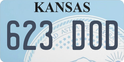 KS license plate 623DOD