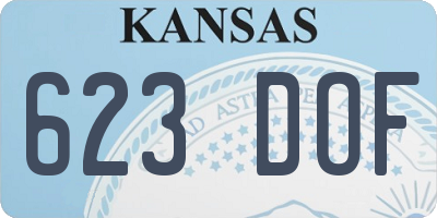 KS license plate 623DOF
