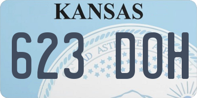KS license plate 623DOH