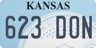 KS license plate 623DON