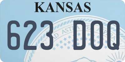 KS license plate 623DOQ