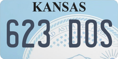 KS license plate 623DOS