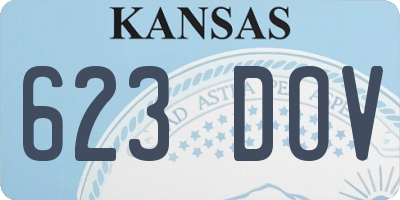 KS license plate 623DOV
