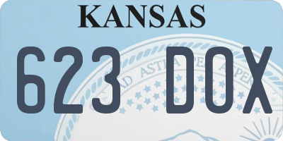 KS license plate 623DOX