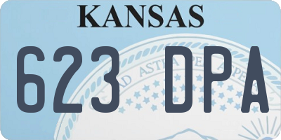 KS license plate 623DPA