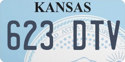 KS license plate 623DTV