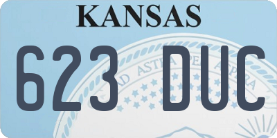 KS license plate 623DUC