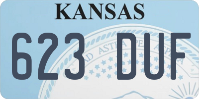 KS license plate 623DUF