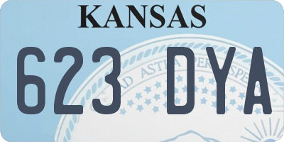 KS license plate 623DYA