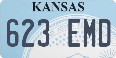 KS license plate 623EMD