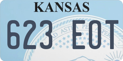 KS license plate 623EOT
