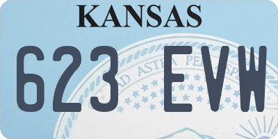 KS license plate 623EVW