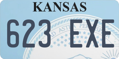 KS license plate 623EXE