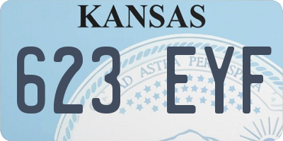 KS license plate 623EYF