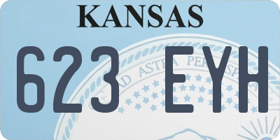 KS license plate 623EYH