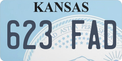 KS license plate 623FAD