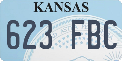 KS license plate 623FBC