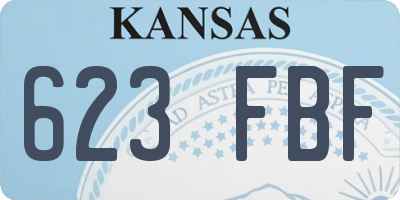 KS license plate 623FBF
