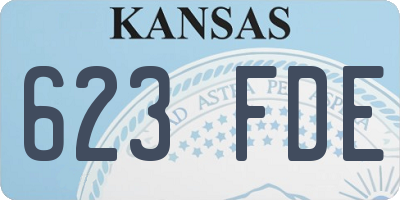 KS license plate 623FDE
