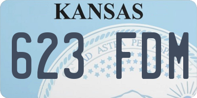 KS license plate 623FDM