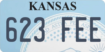 KS license plate 623FEE