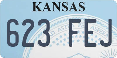 KS license plate 623FEJ