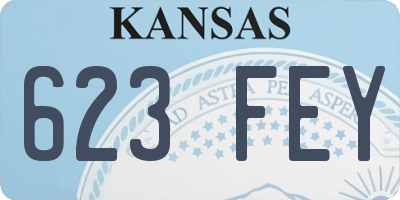 KS license plate 623FEY
