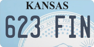 KS license plate 623FIN