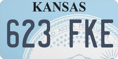 KS license plate 623FKE