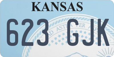 KS license plate 623GJK