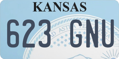 KS license plate 623GNU