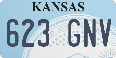 KS license plate 623GNV