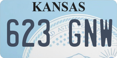 KS license plate 623GNW